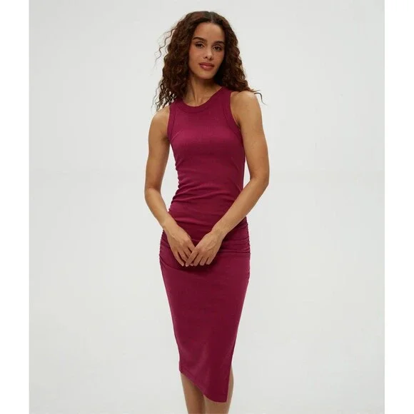 knee length dresses for ladies Wren Ribbed Midi Dress main image 0